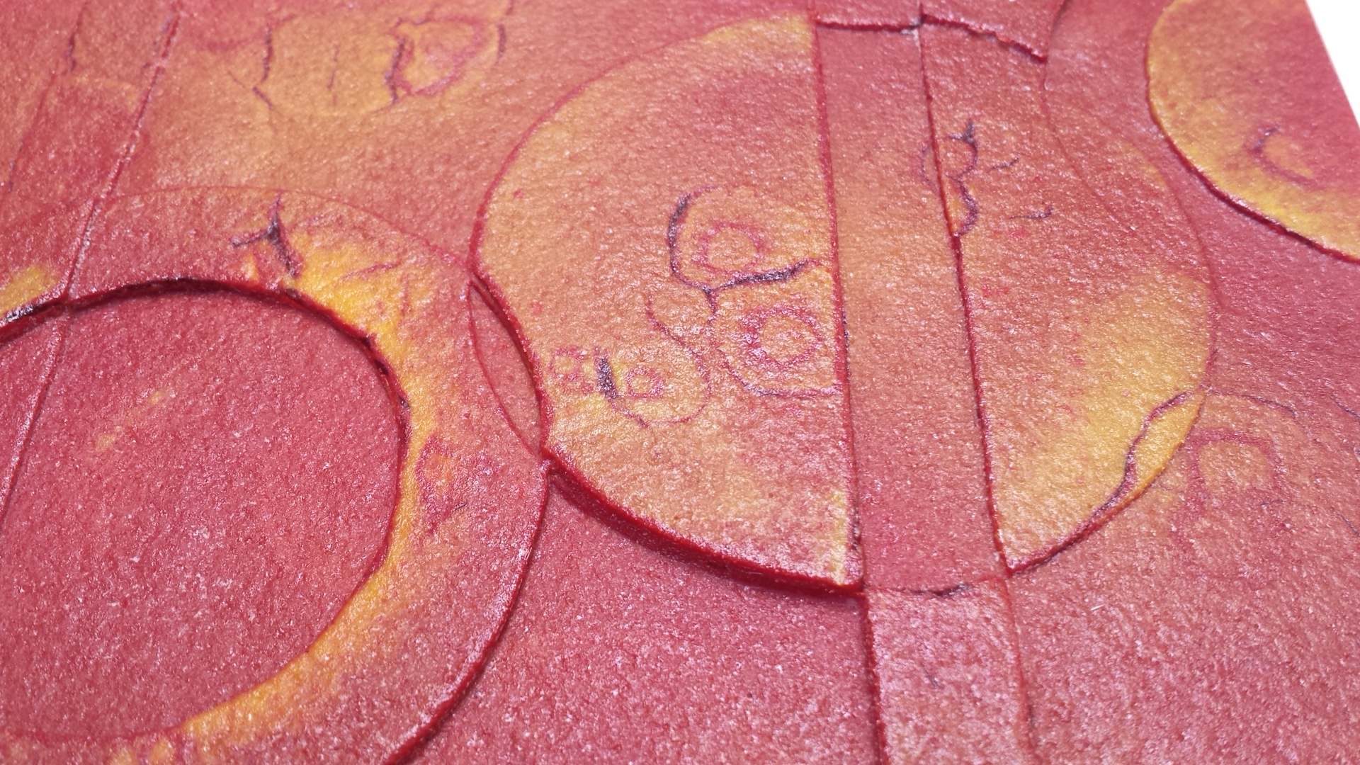 Bas Relief - Textured surface with organic curved lines using a kiln carving process. Private Collection.